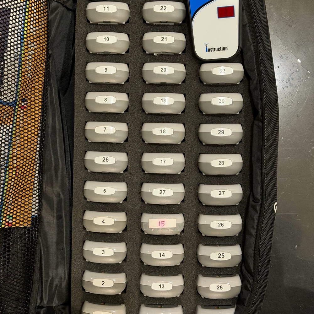 CPS Response KG3EI Class Clickers, Case, Base - Lot of 31